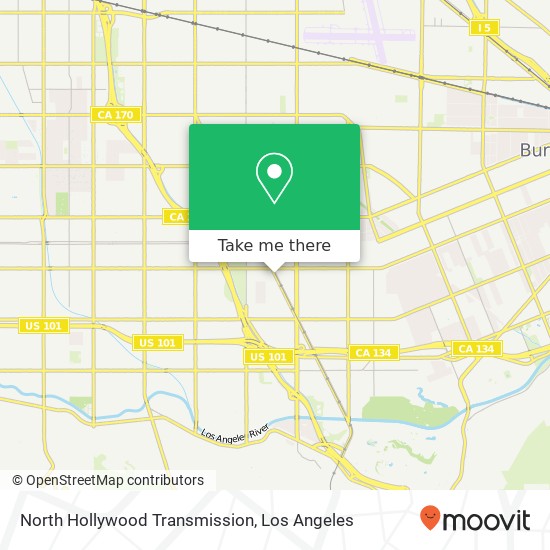 North Hollywood Transmission map