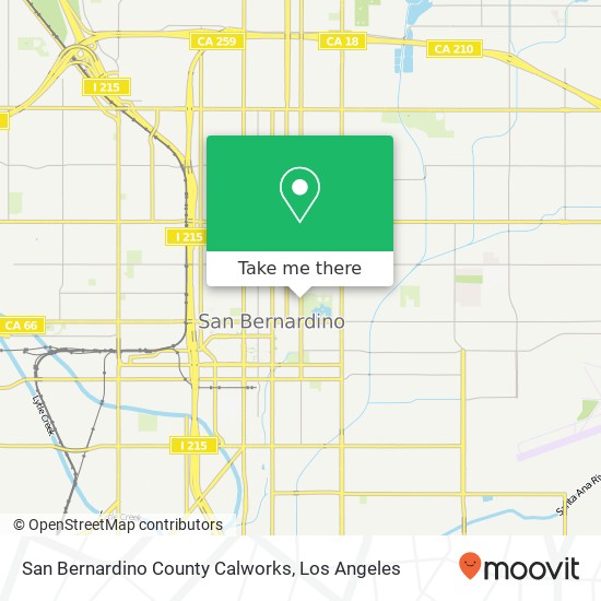 Mapa de San Bernardino County Calworks