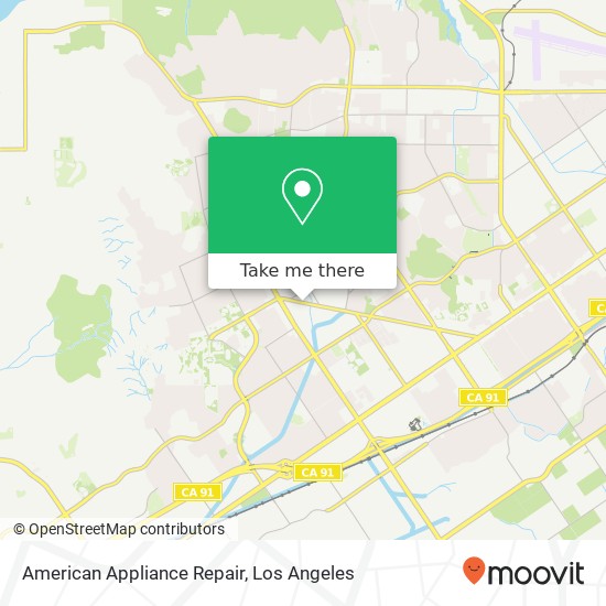 American Appliance Repair map