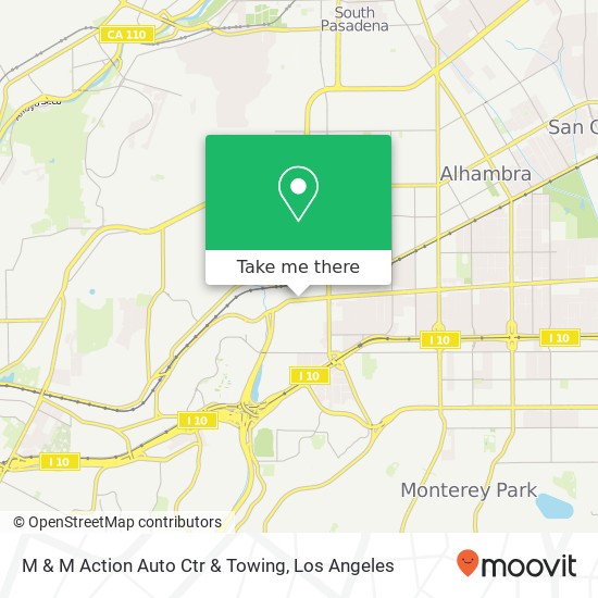 M & M Action Auto Ctr & Towing map