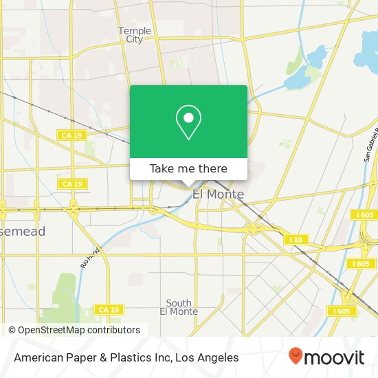 Mapa de American Paper & Plastics Inc