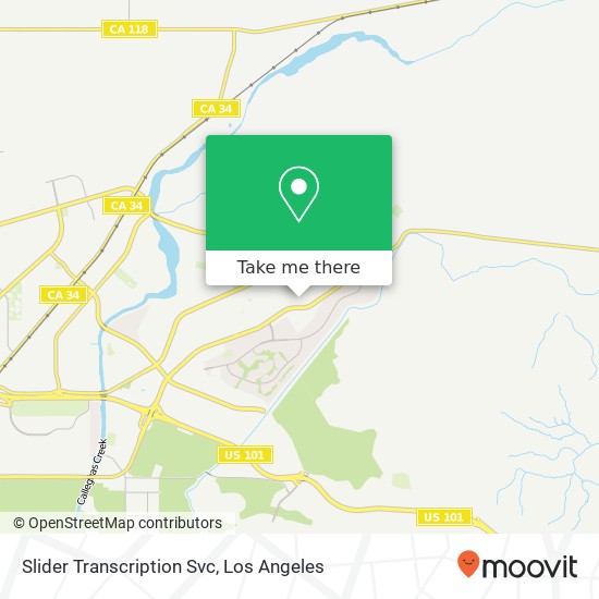 Mapa de Slider Transcription Svc