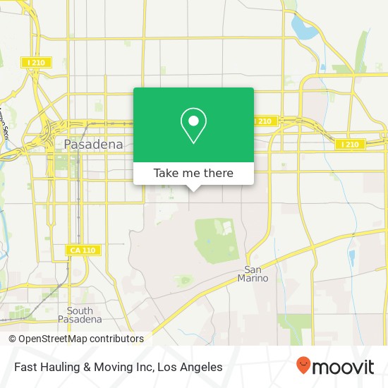Mapa de Fast Hauling & Moving Inc