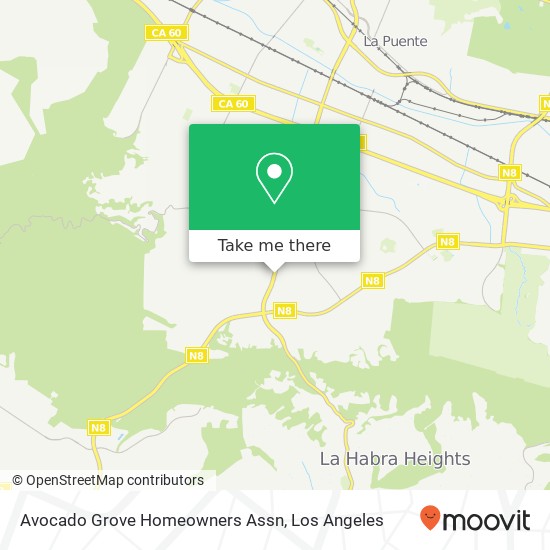 Mapa de Avocado Grove Homeowners Assn