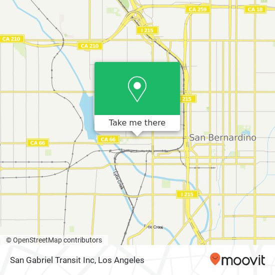 Mapa de San Gabriel Transit Inc