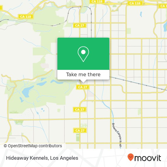 Mapa de Hideaway Kennels