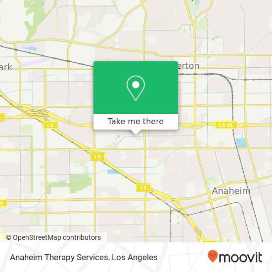 Mapa de Anaheim Therapy Services