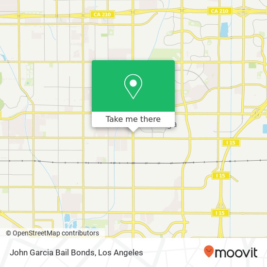 John Garcia Bail Bonds map