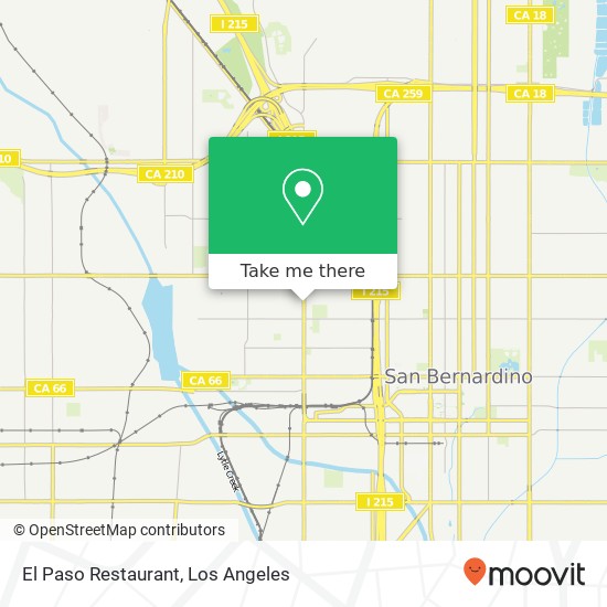 Mapa de El Paso Restaurant