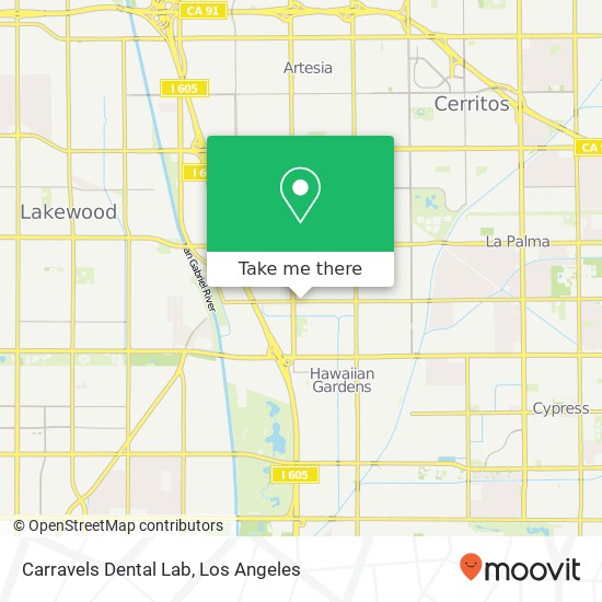 Carravels Dental Lab map