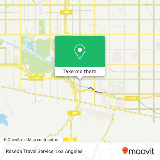 Mapa de Reseda Travel Service