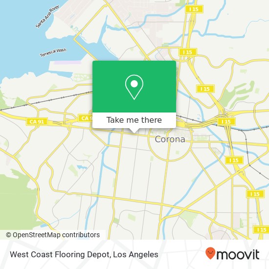 Mapa de West Coast Flooring Depot