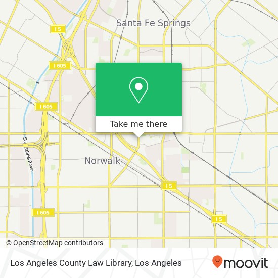 Los Angeles County Law Library map