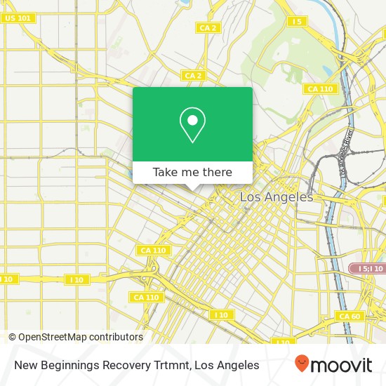 New Beginnings Recovery Trtmnt map