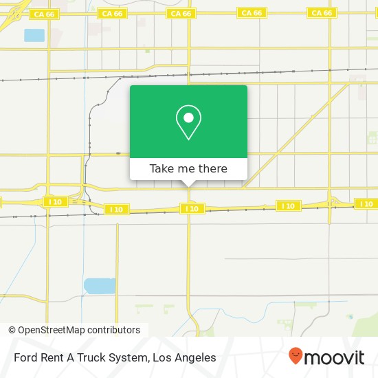 Mapa de Ford Rent A Truck System