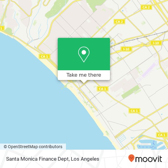 Mapa de Santa Monica Finance Dept