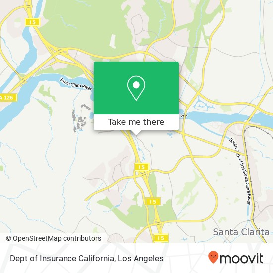 Mapa de Dept of Insurance California
