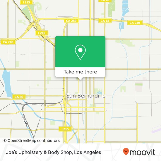 Joe's Upholstery & Body Shop map