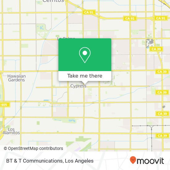 BT & T Communications map