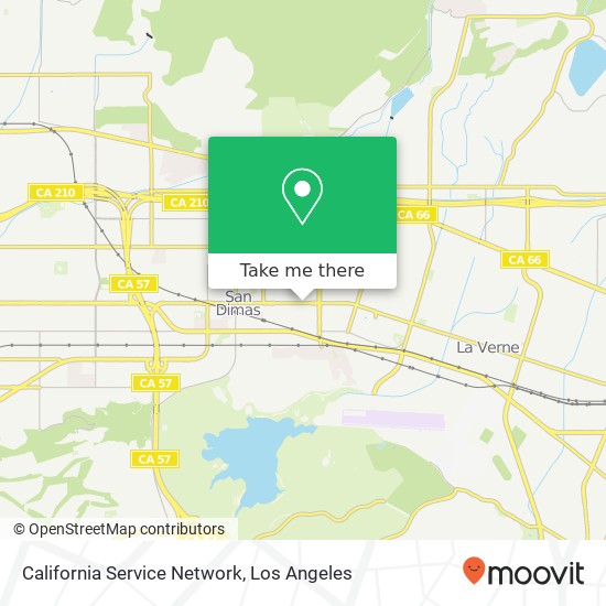 Mapa de California Service Network