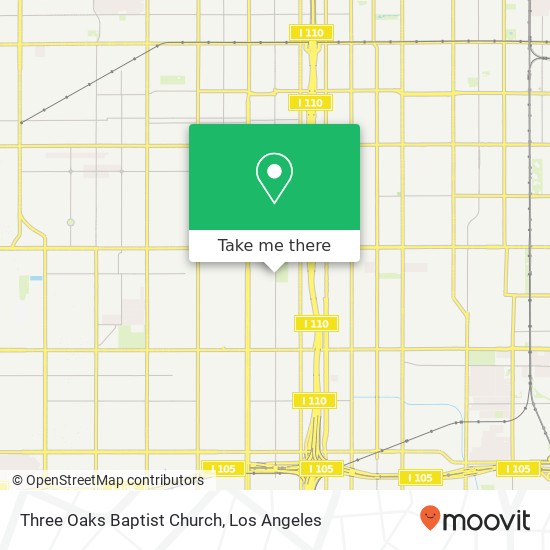 Three Oaks Baptist Church map