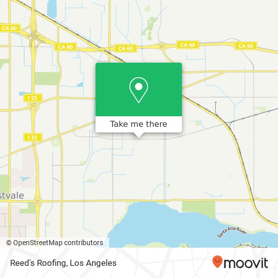 Reed's Roofing map