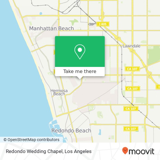 Redondo Wedding Chapel map