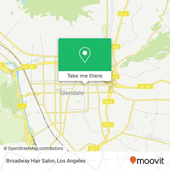 Mapa de Broadway Hair Salon