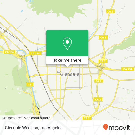 Mapa de Glendale Wireless