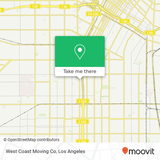 West Coast Moving Co map