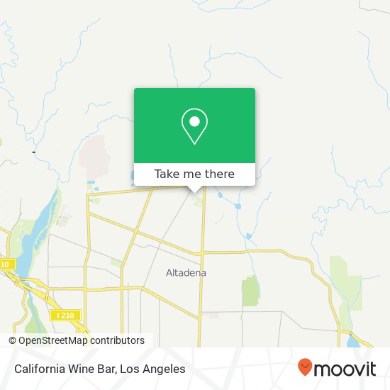 Mapa de California Wine Bar