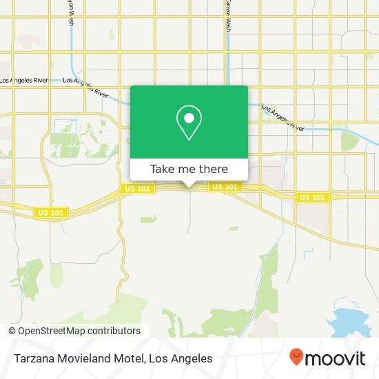 Tarzana Movieland Motel map