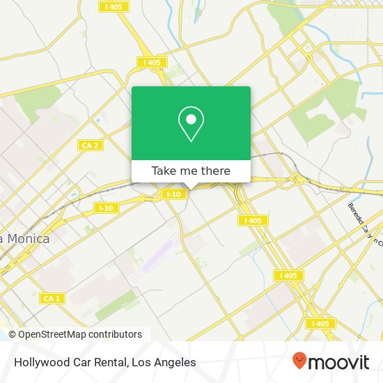 Hollywood Car Rental map