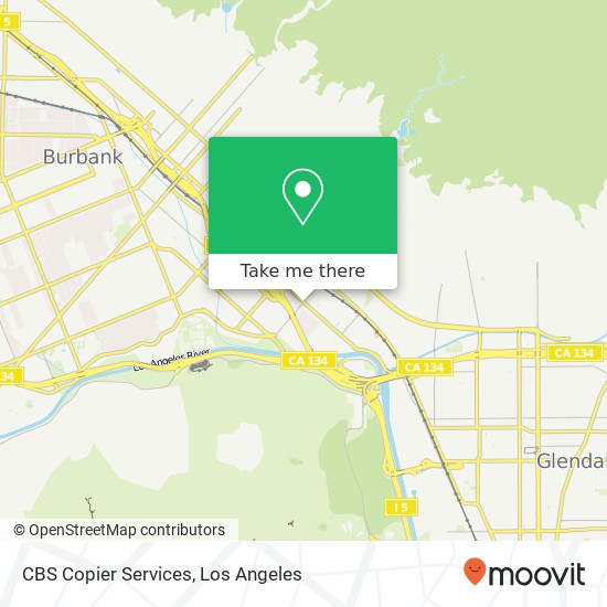 CBS Copier Services map