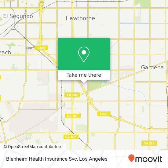 Blenheim Health Insurance Svc map