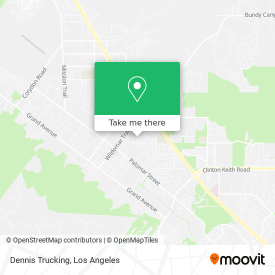 Mapa de Dennis Trucking
