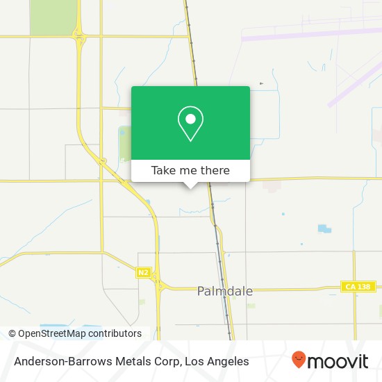 Anderson-Barrows Metals Corp map