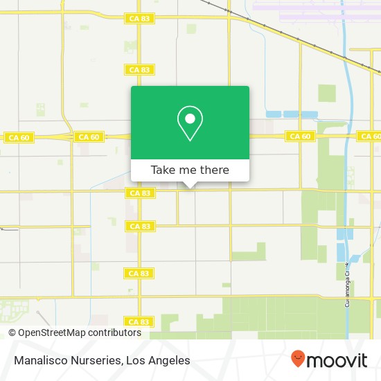 Manalisco Nurseries map