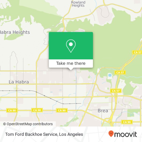 Tom Ford Backhoe Service map