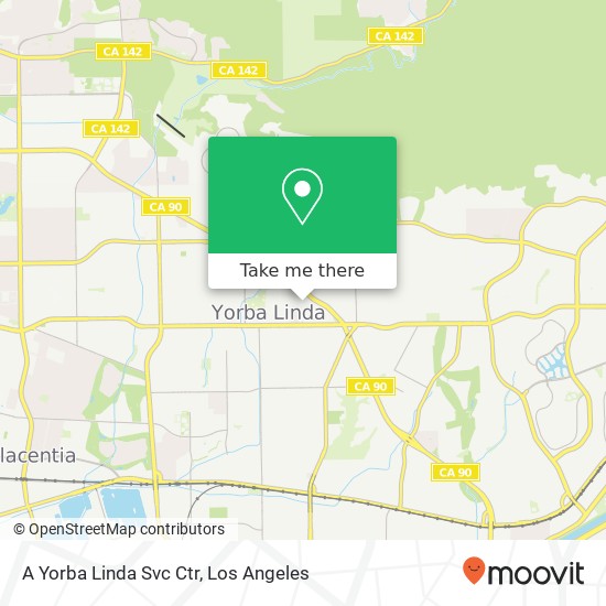 Mapa de A Yorba Linda Svc Ctr