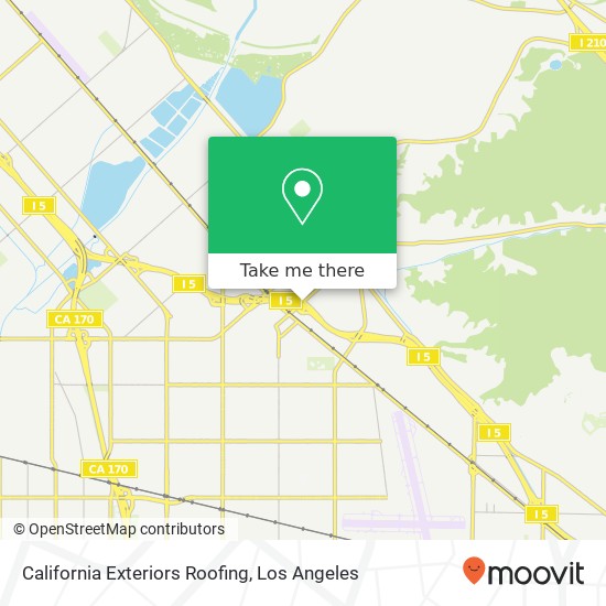 California Exteriors Roofing map