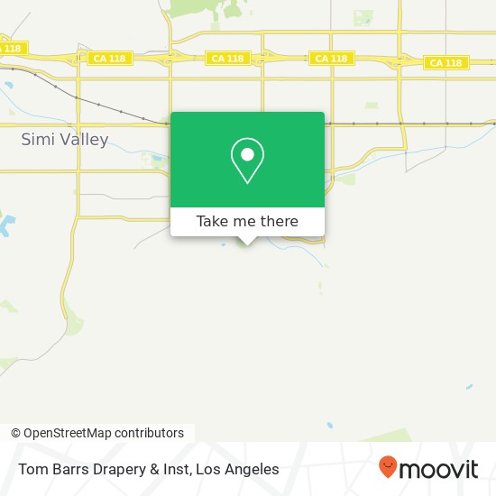 Tom Barrs Drapery & Inst map