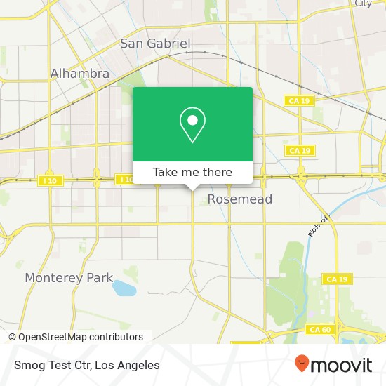 Smog Test Ctr map