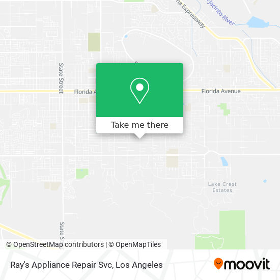 Ray's Appliance Repair Svc map