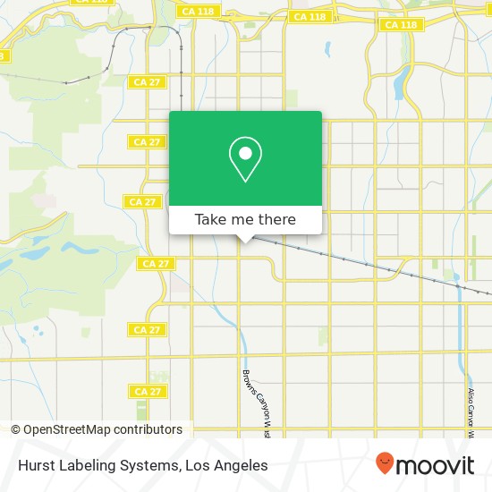 Hurst Labeling Systems map