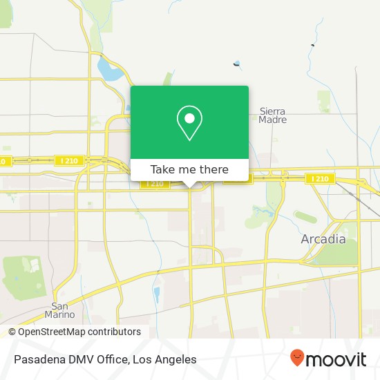 Pasadena DMV Office map
