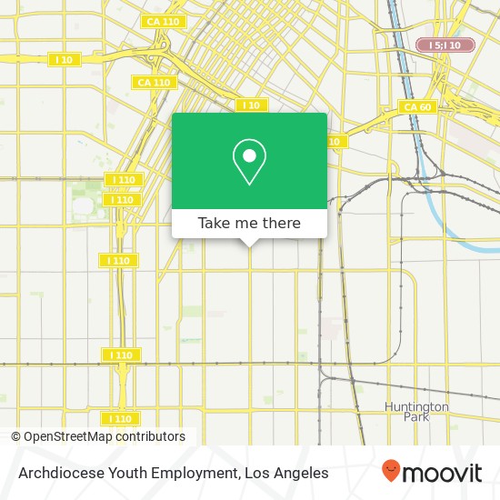 Archdiocese Youth Employment map