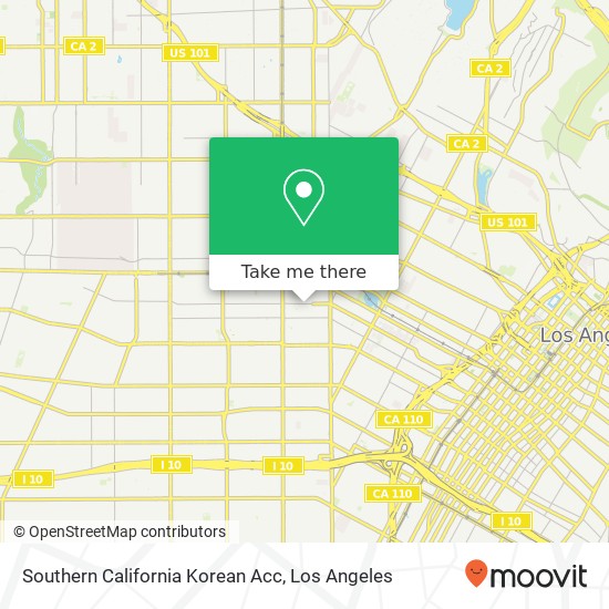 Mapa de Southern California Korean Acc