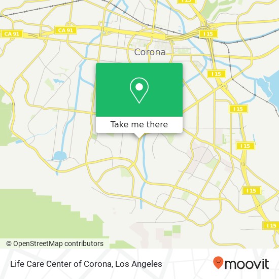 Mapa de Life Care Center of Corona