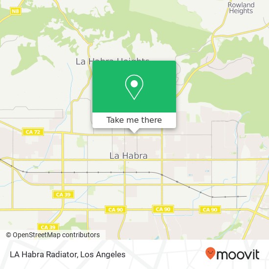 LA Habra Radiator map